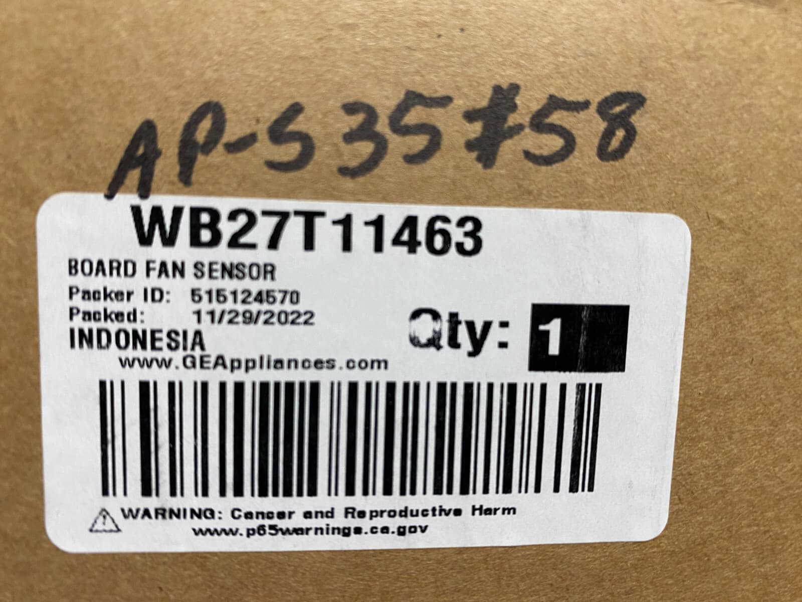 New Genuine GE Microwave Board Fan Sensor WB27T11463 — thumbnail 10
