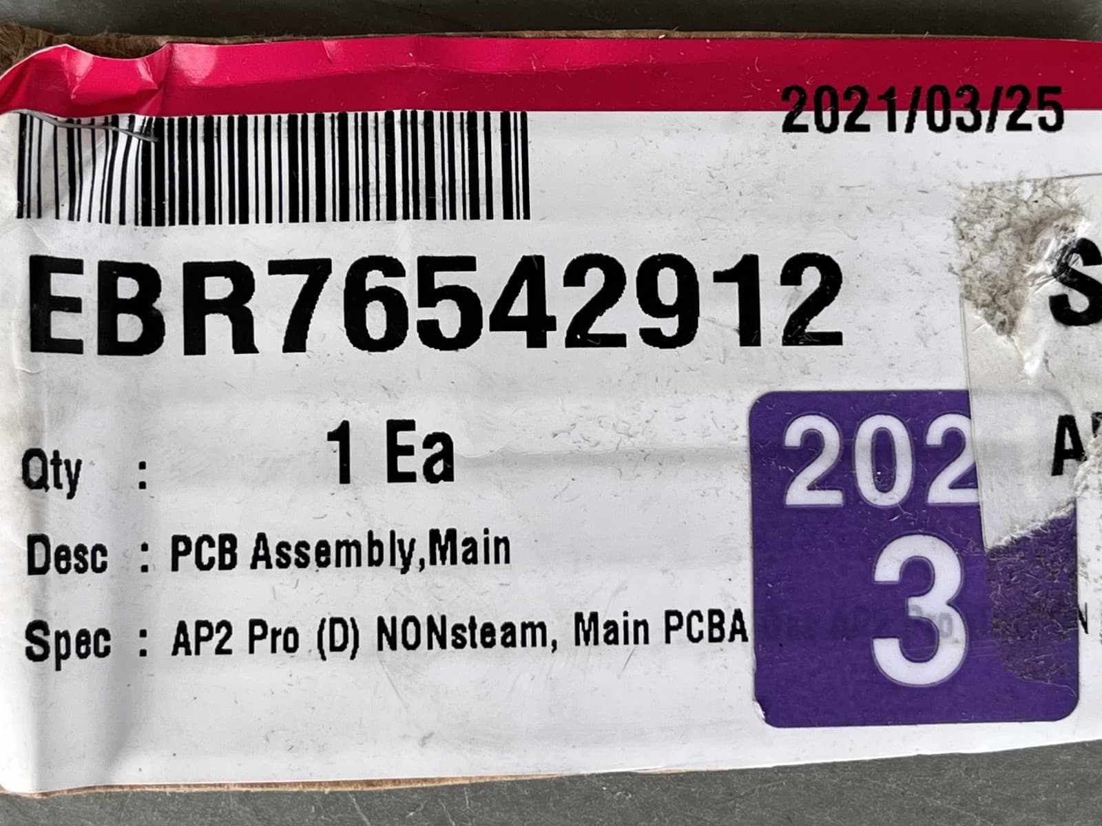 EBR76542912 OEM LG Dryer Control Board Genuine — thumbnail 6