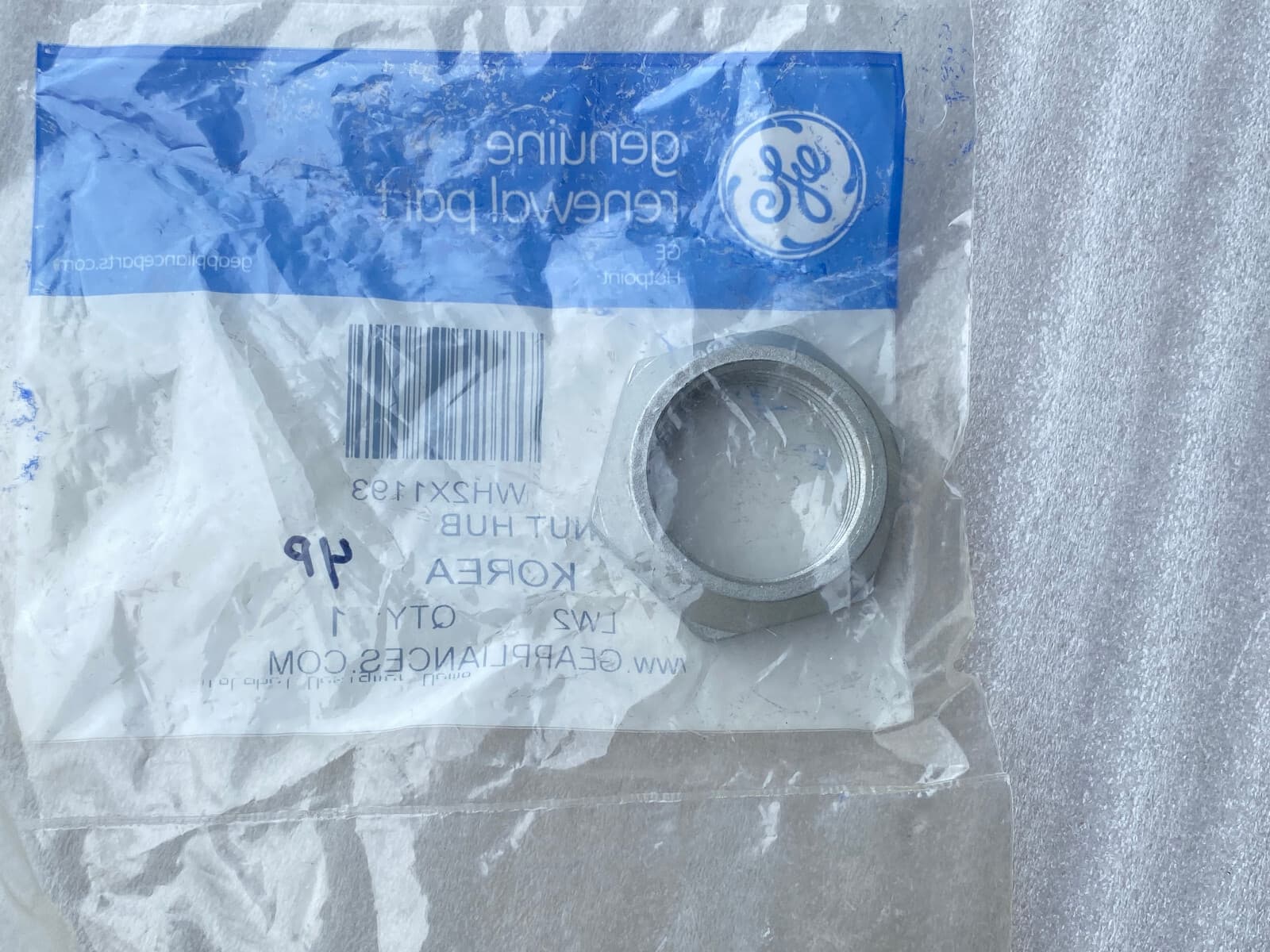 New Genuine GE Hub Nut WH2X1193 — thumbnail 3