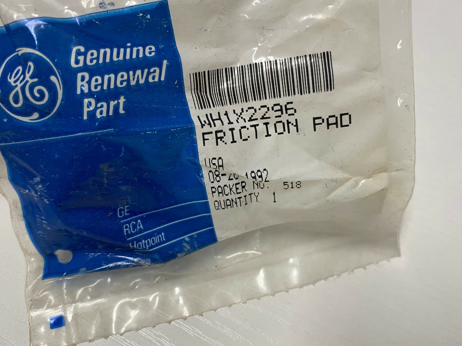 New OEM GE Washer Friction Pad WH1X2296 — thumbnail 3