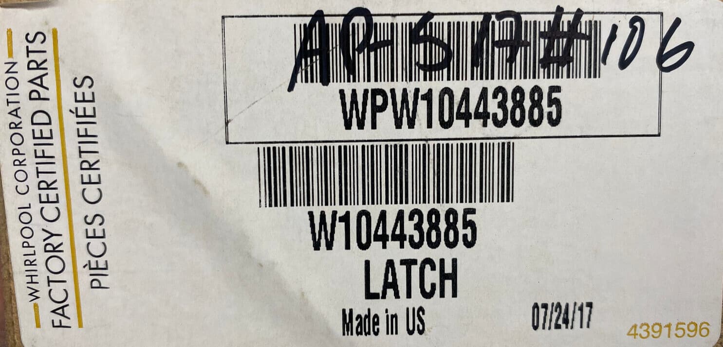 New Genuine OEM Whirlpool Washer Door Lock Latch WPW10443885 W10443885 — thumbnail 6
