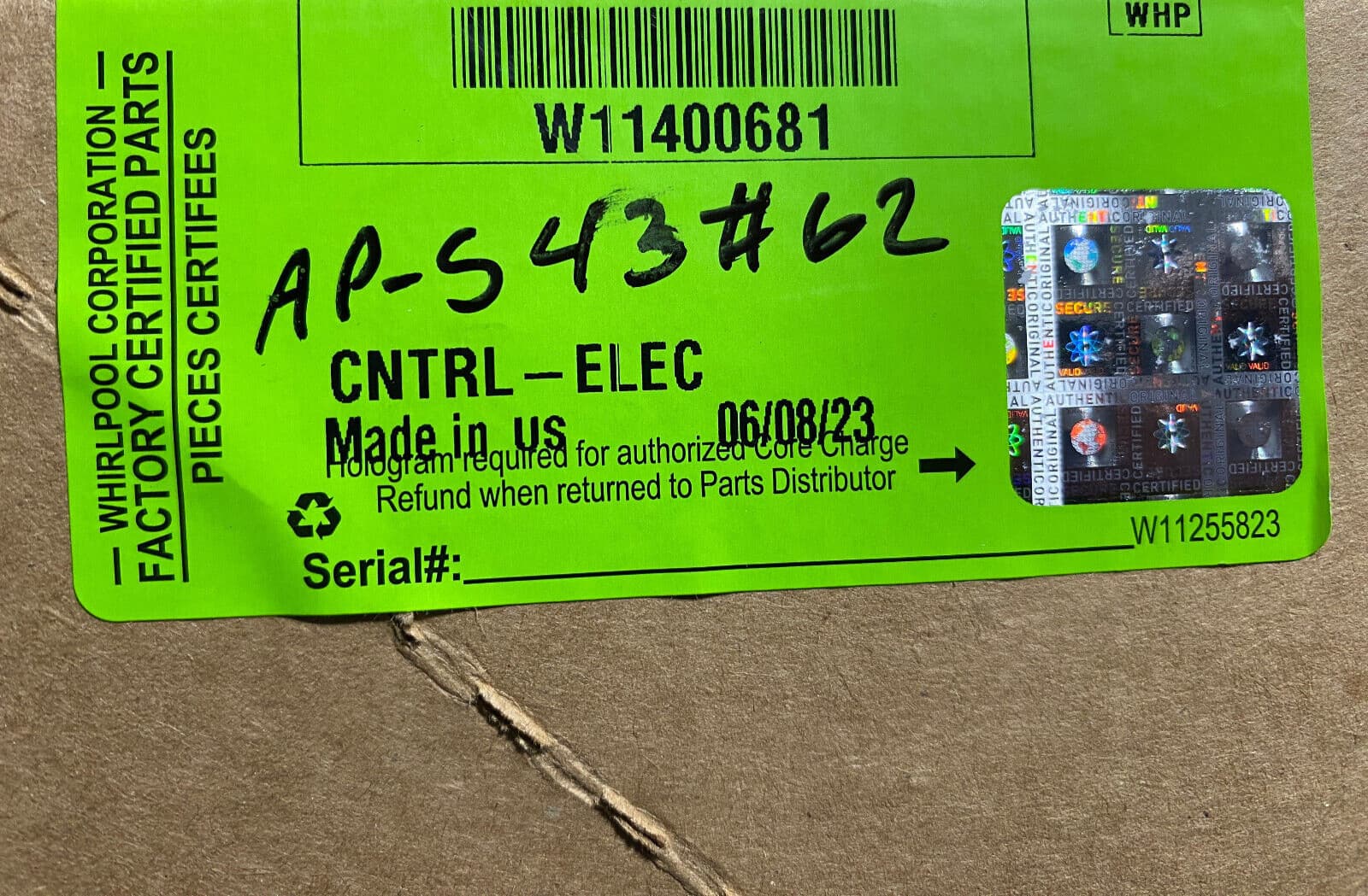New Genuine OEM Whirlpool Washer Main Control Board  W11170706 W11400681 — thumbnail 6