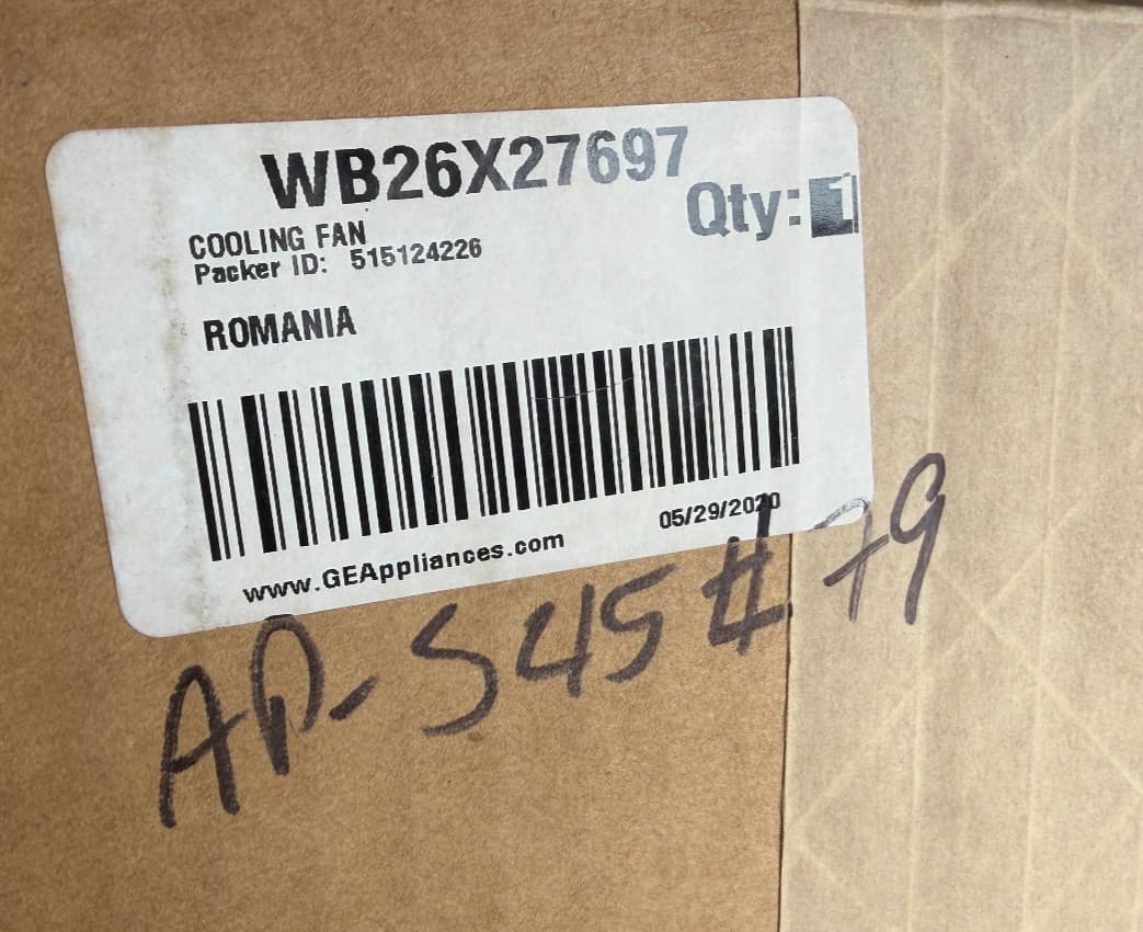 WB26X27697 OEM GE Range Cooling Fan Assembly New Genuine — thumbnail 4