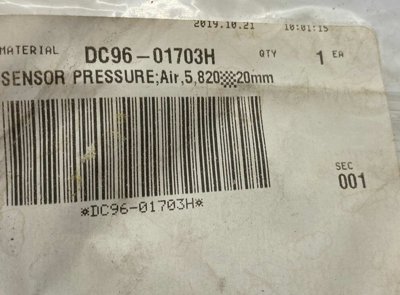 New Genuine OEM Samsung Washer Water Level Pressure Switch DC96-01703H — thumbnail 3