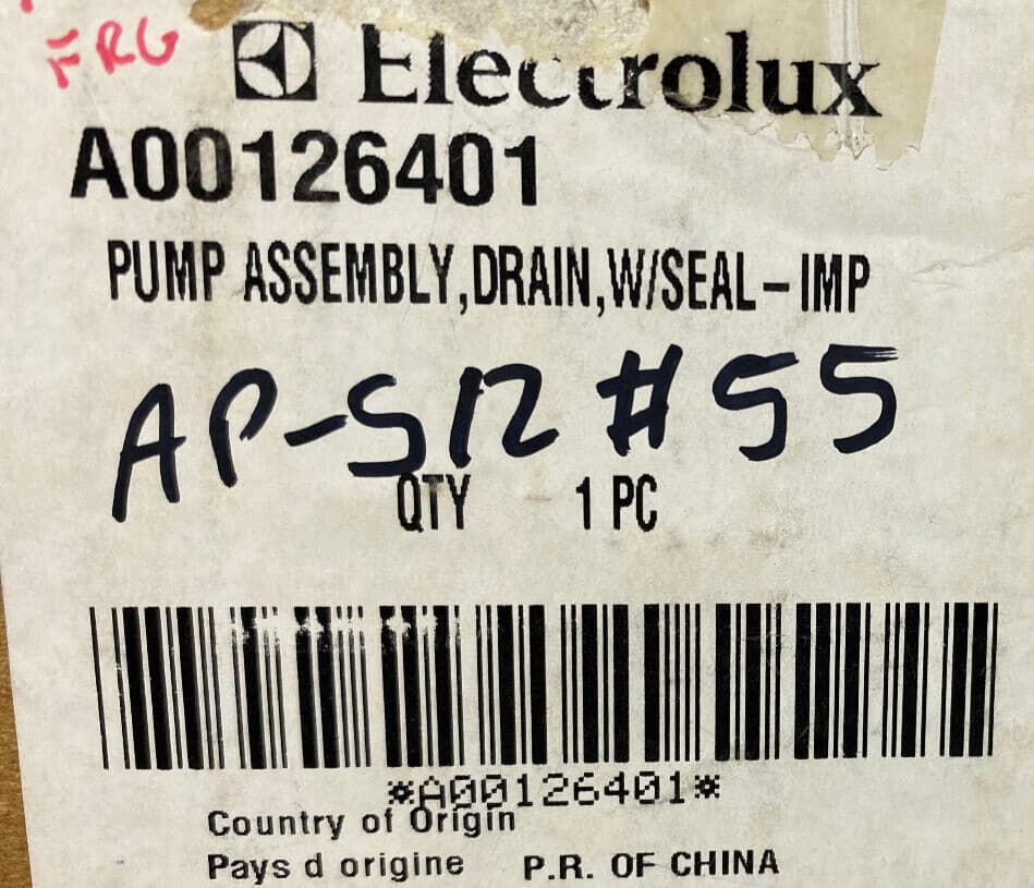Genuine Frigidaire Dishwasher Drain Pump A00126401 — thumbnail 8