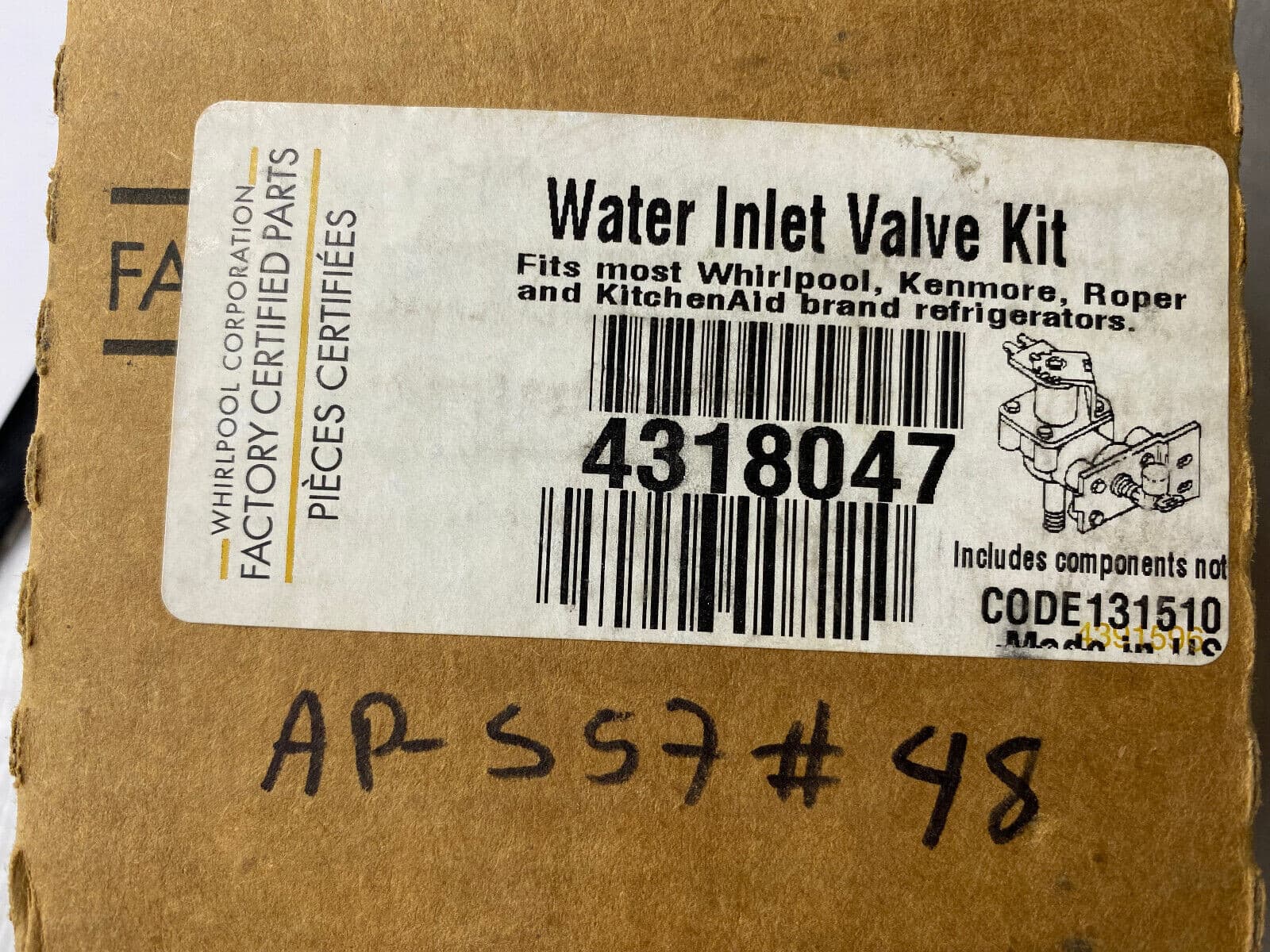 NEW Genuine Whirlpool Refrigerator Water Inlet Valve 4318047 — thumbnail 17