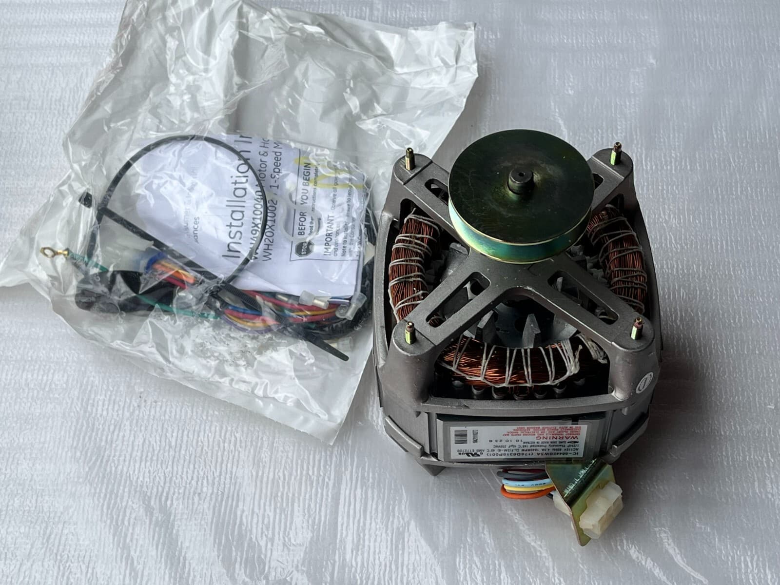 New Genuine GE Washer 1-Speed Motor Kit  WHDSR209DAWW WH49X10040 — thumbnail 6