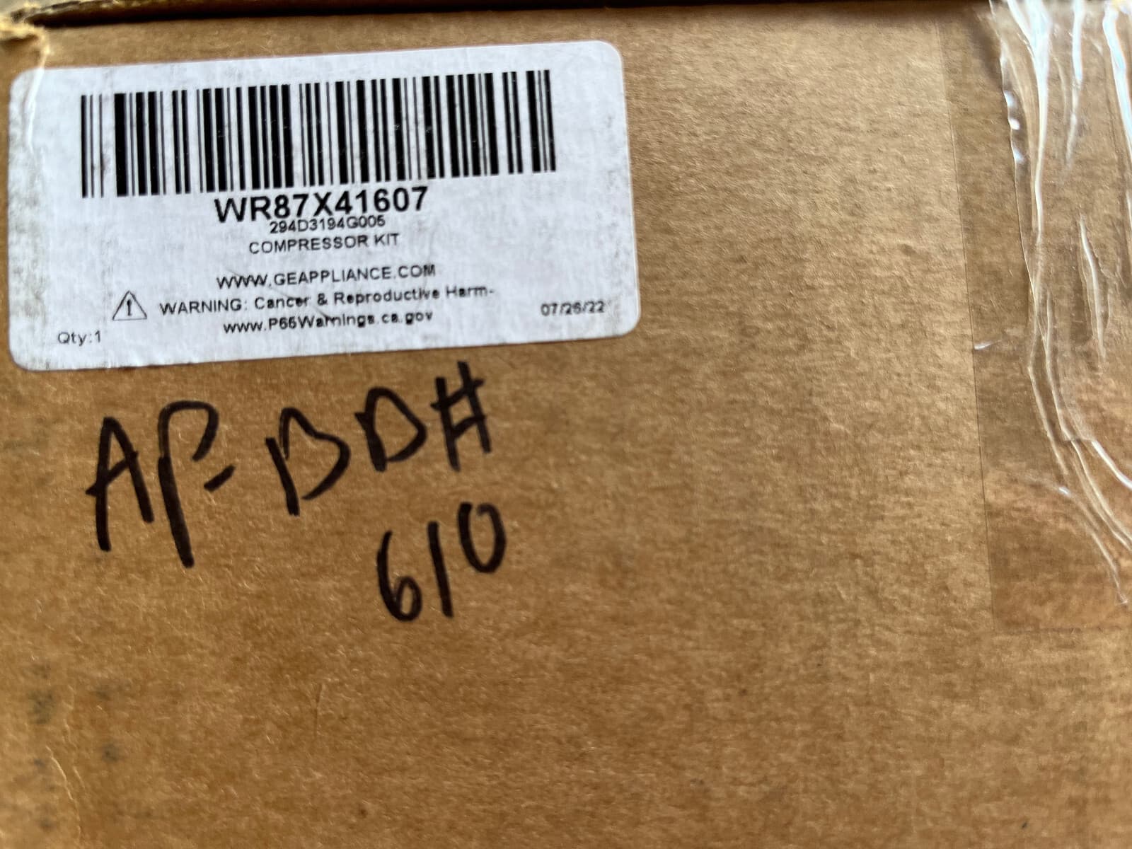 WR87X41607  OEM GE Refrigerator  Compressor Meizhi Kit  EZ80H1Y-U New Genuine — thumbnail 14