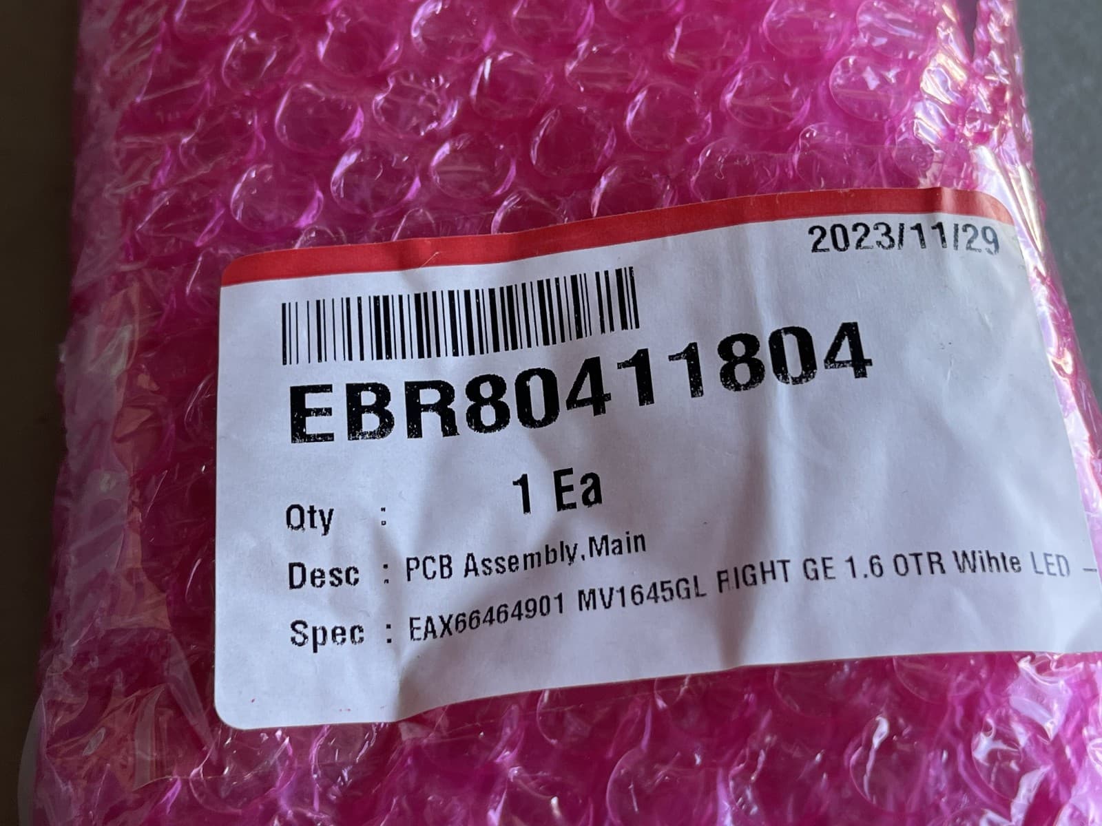 New Genuine OEM LG  Microwave Main Control Board EBR80411804 — thumbnail 2