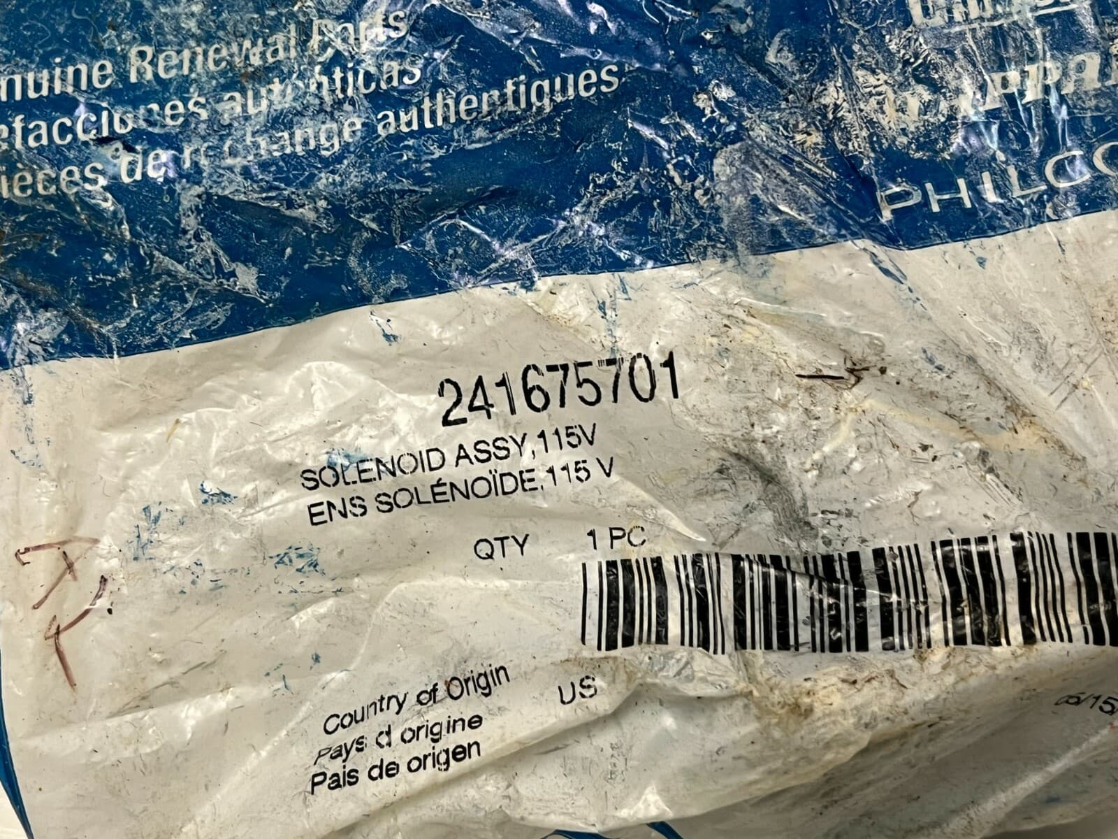New Genuine OEM Frigidaire Solenoid And Yoke Assembly FRS26H5ASB5 241675701 — thumbnail 7