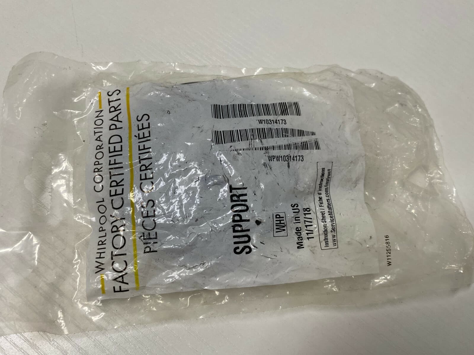 New Genuine  Whirlpool Drum Support Roller WPW10314173 — thumbnail 2