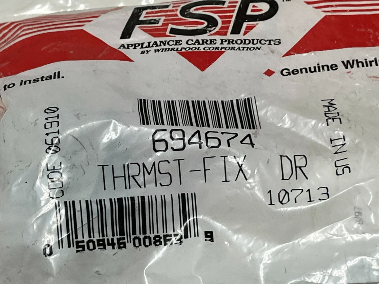NEW Genuine OEM  Whirlpool Adjustable Dryer Cycling Thermostat 694674 — thumbnail 10