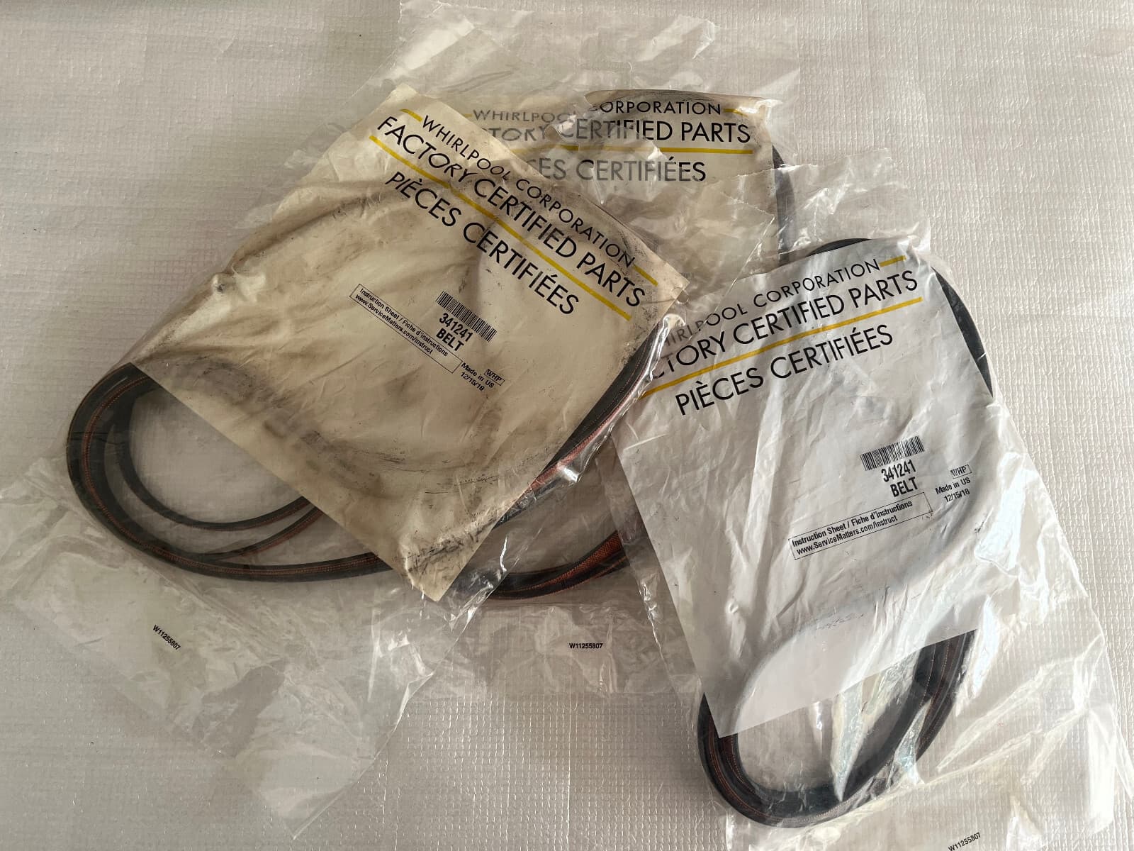 341241  OEM Whirlpool Dryer Drum Belt  (2 Pack) New Genuine — thumbnail 11