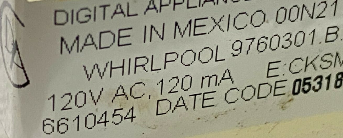 6610454 Whirlpool OEM Range Control Board Genuine — thumbnail 2