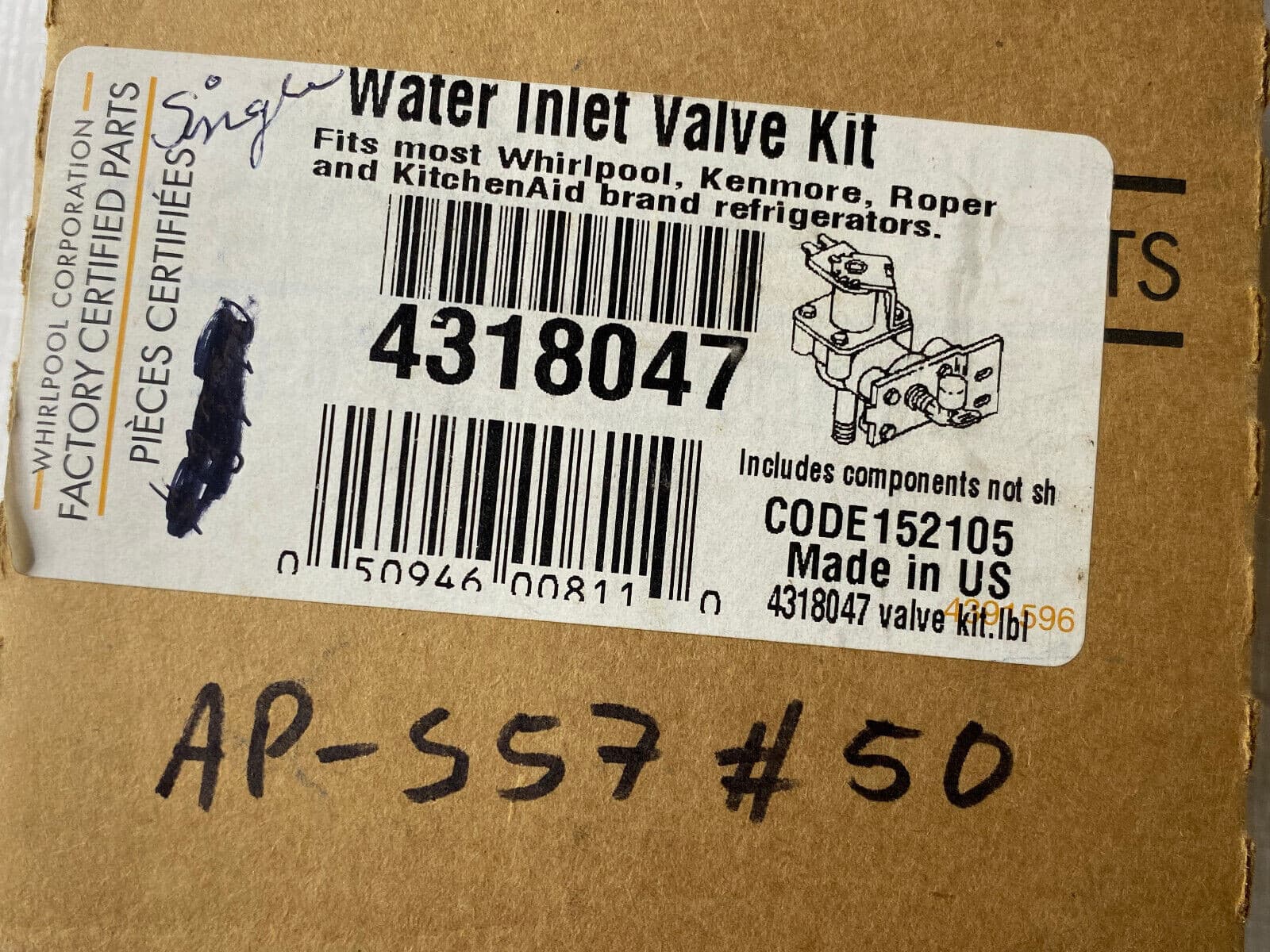 NEW Genuine Whirlpool Refrigerator Water Inlet Valve 4318047 — thumbnail 15
