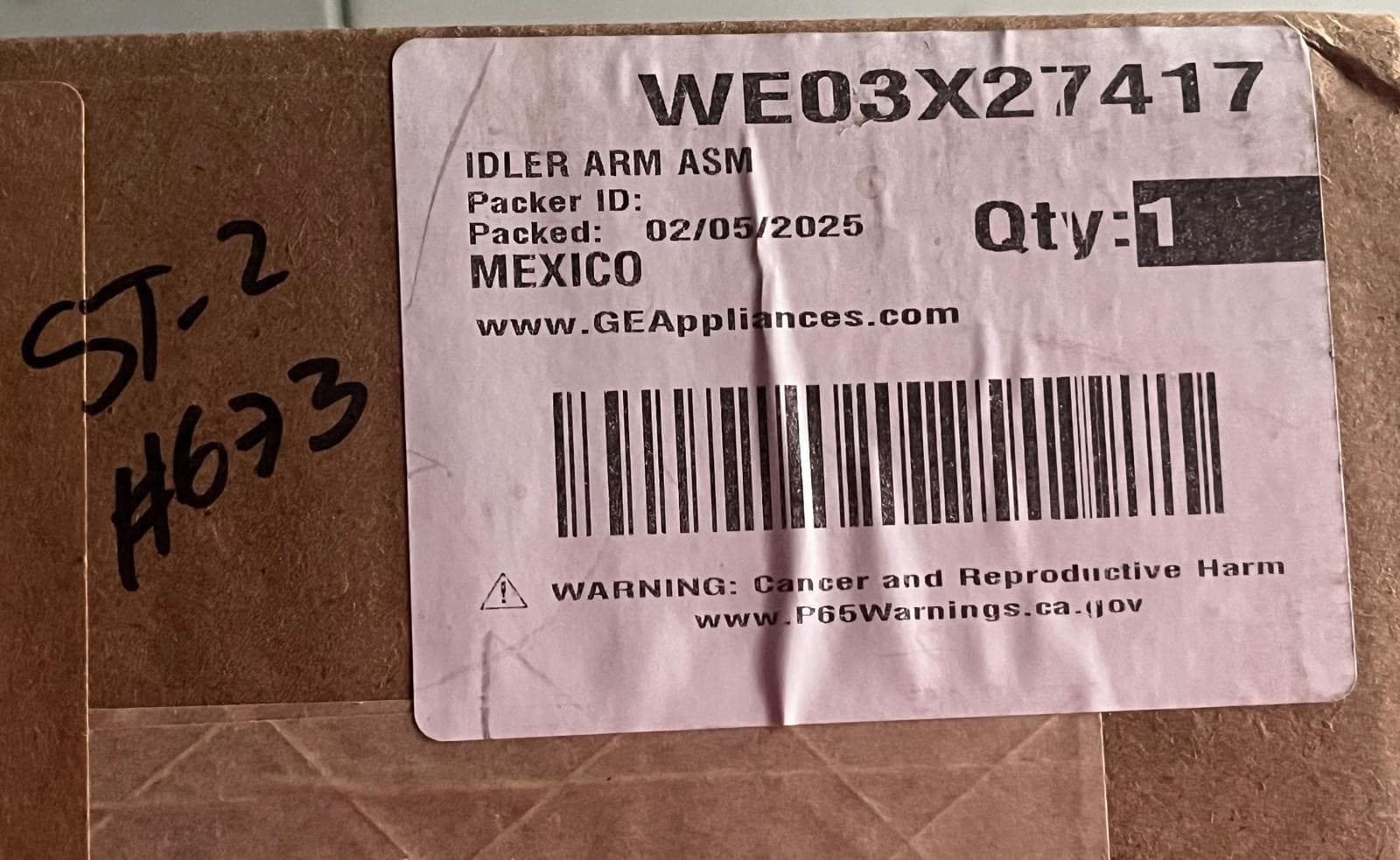 New Genuine OEM GE Laundry Center/Combo Idler Pulley GUD24ESSM0WW WE03X27417 — thumbnail 3