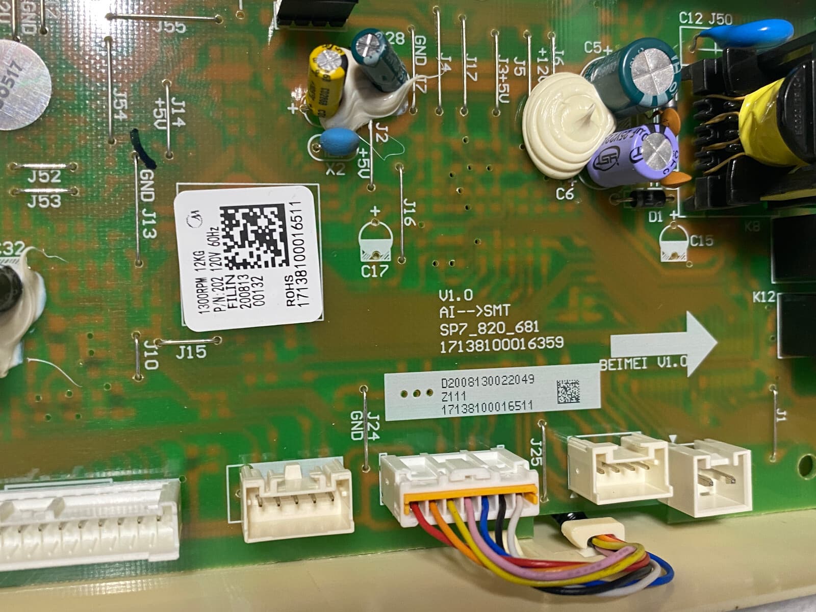 New Genuine OEM Magic Chef Washer Main Control Board 17138100016516 — thumbnail 3