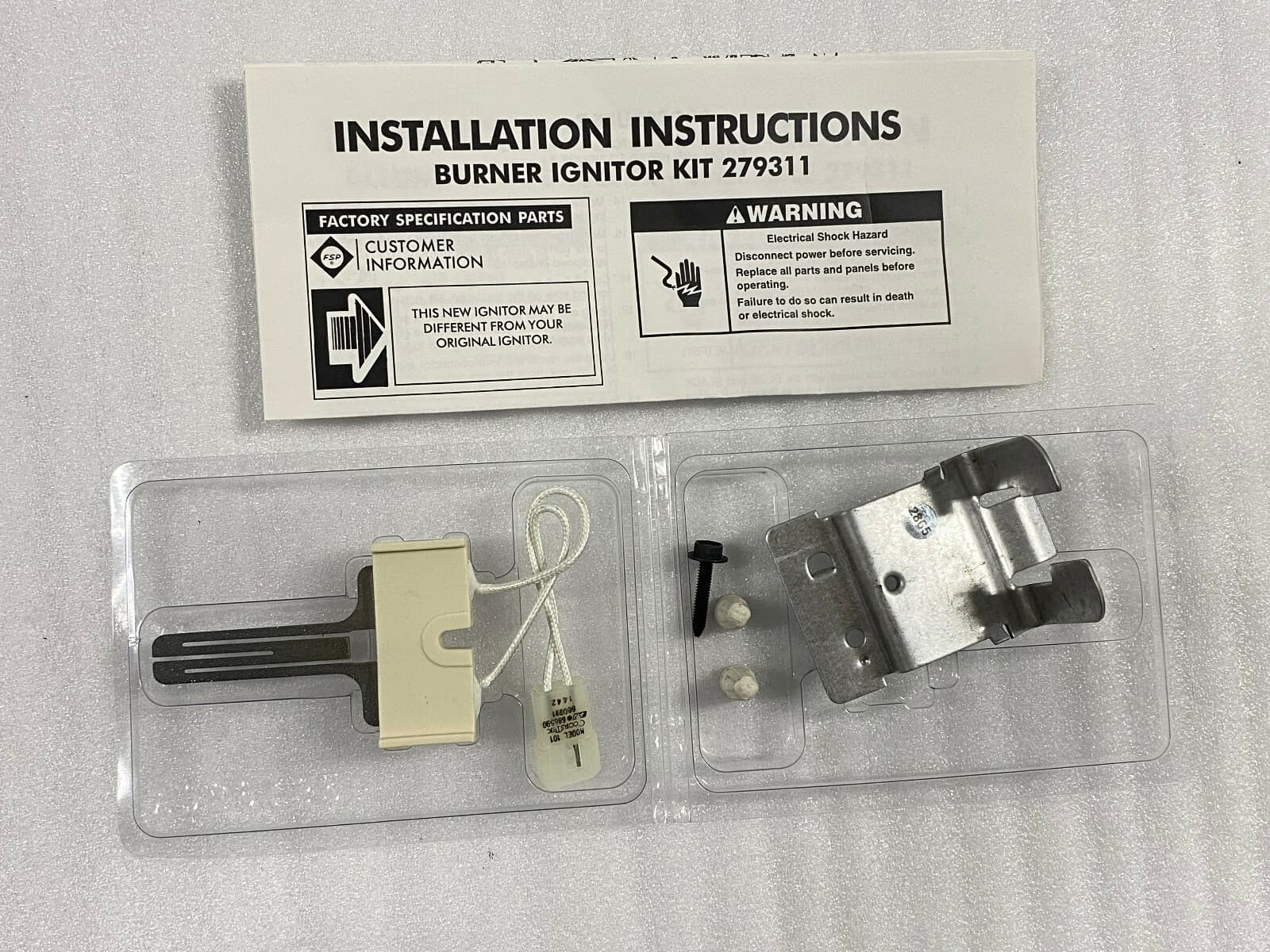 279311 OEM Whirlpool Dryer Burner Igniter Kit New Genuine