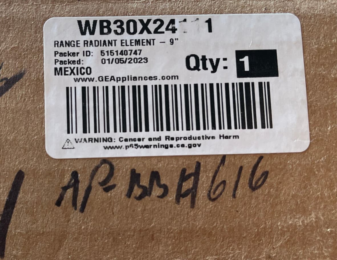 WB30X24111 OEM  GE Element Radiant 9' Dual New Genuine — thumbnail 11