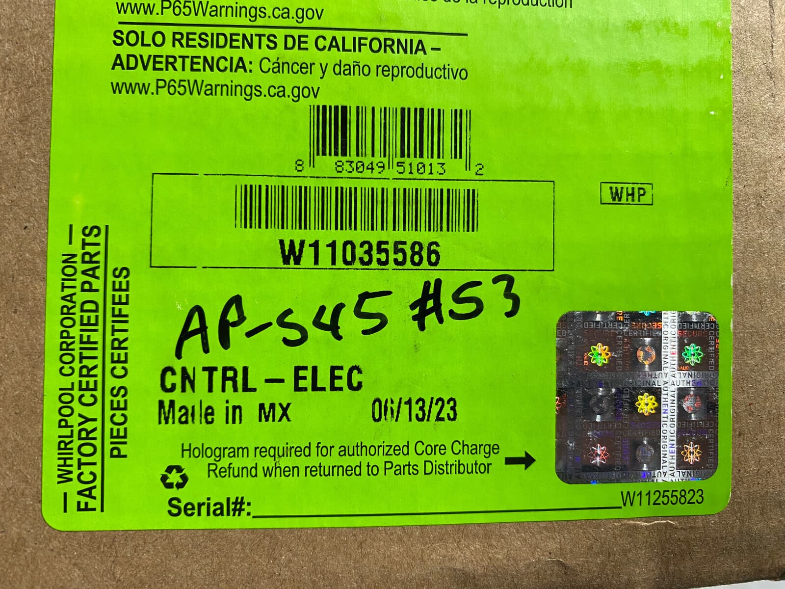 New Genuine OEM  Dishwasher Electronic Control Board W11035586 — thumbnail 5
