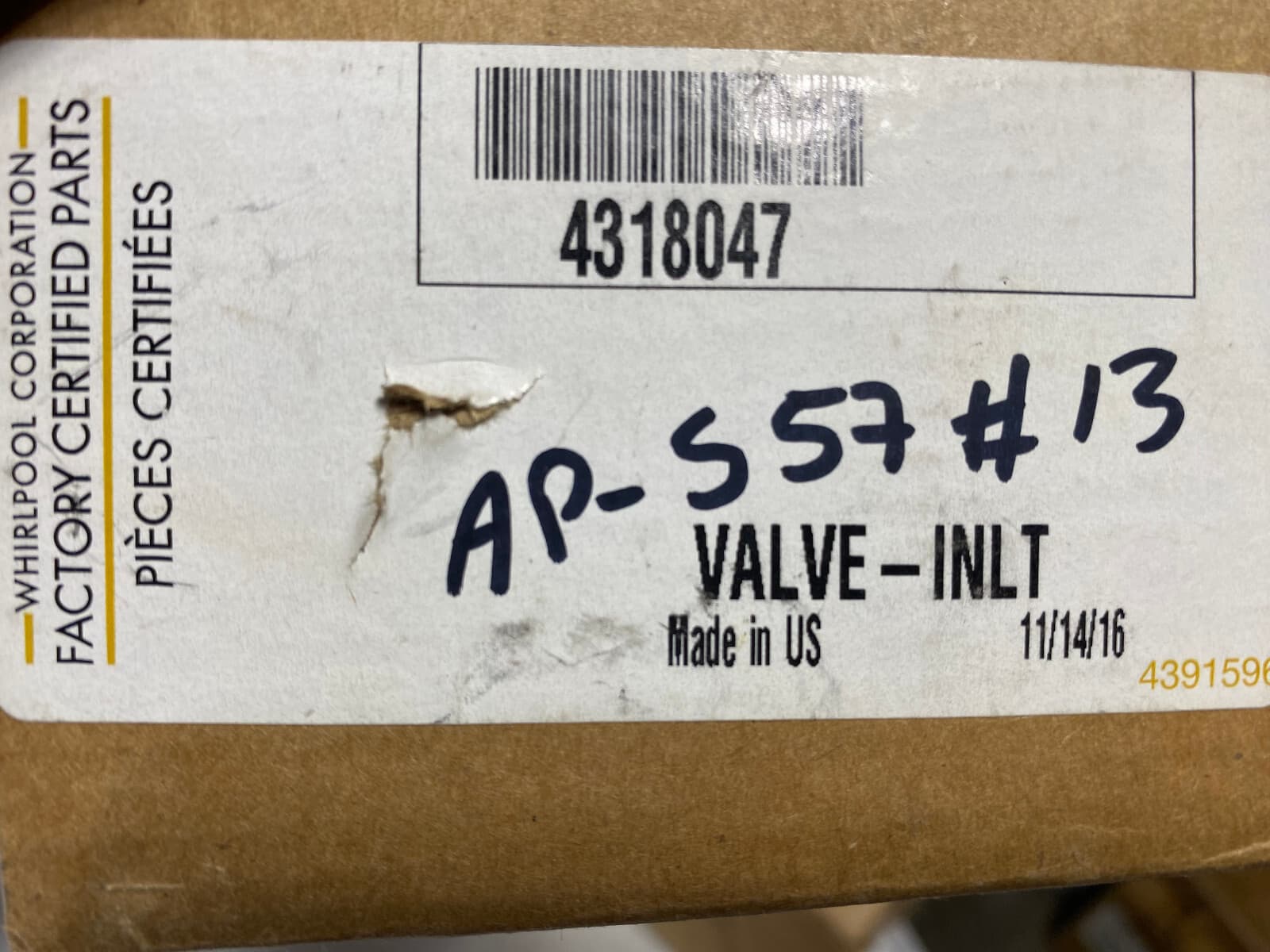 NEW Genuine Whirlpool Refrigerator Water Inlet Valve 4318047 — thumbnail 14