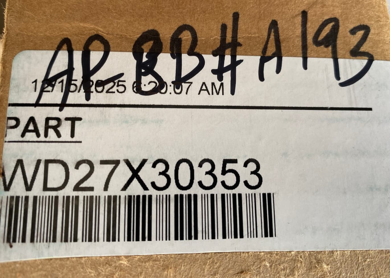 WD27X30353 OEM GE Dishwasher Stainless Steel Inner Door Genuine — thumbnail 3