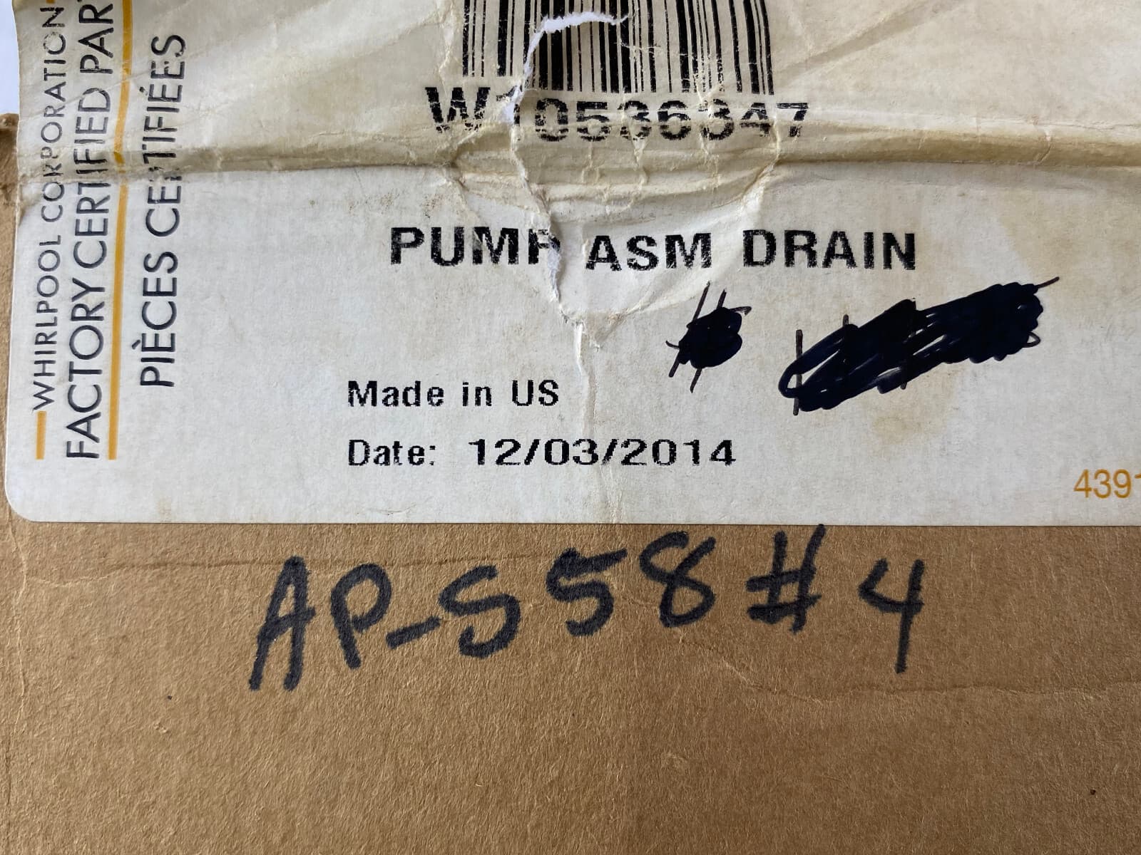 W10536347 Whirlpool OEM Washer Drain Pump Kit NEW Genuine — thumbnail 17