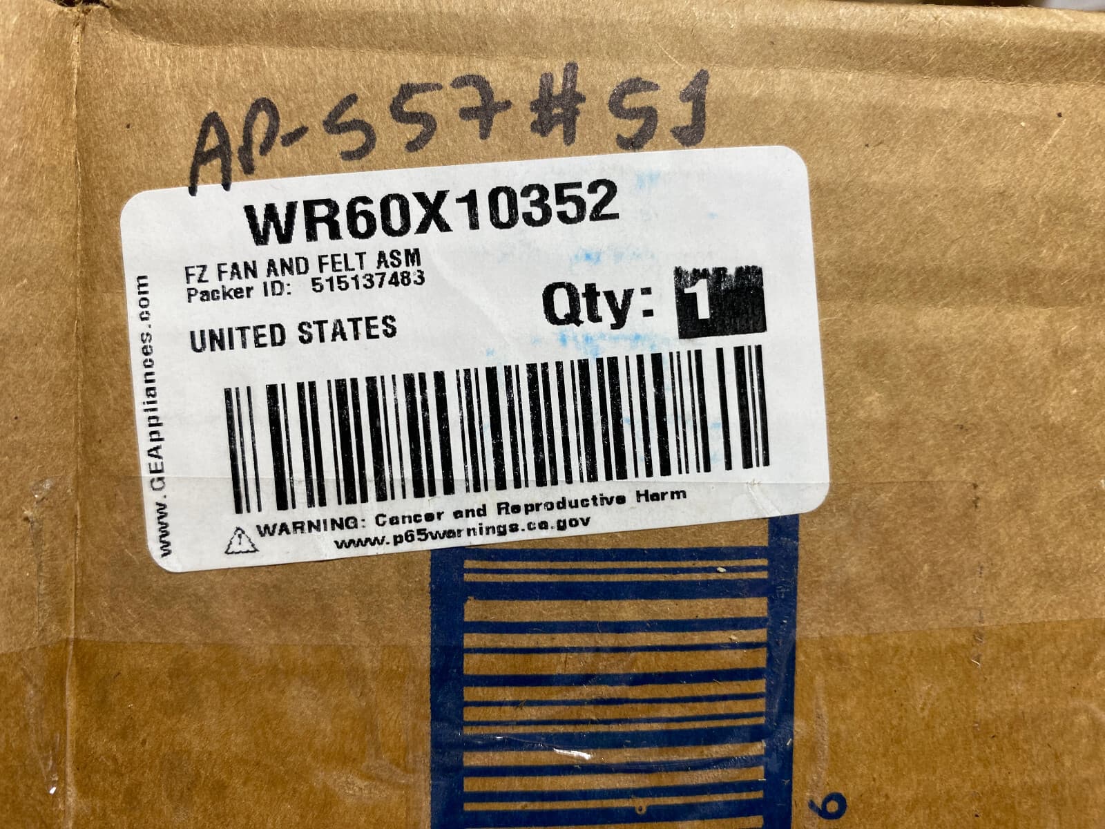 NEW  Genuine GE Refrigerator Evaporator Fan Motor WR60X10352 — thumbnail 9