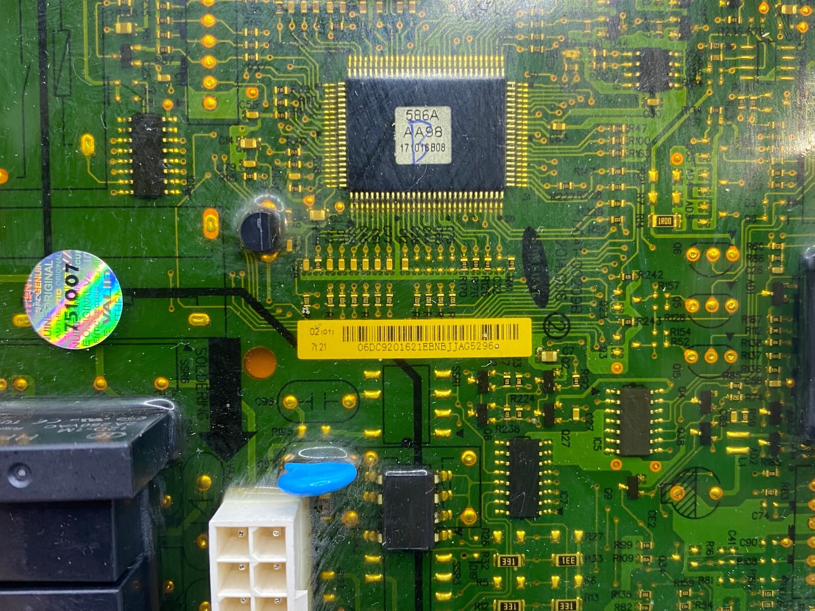 New Genuine OEM Samsung Washer Main Control Board DC92-01621E — thumbnail 2
