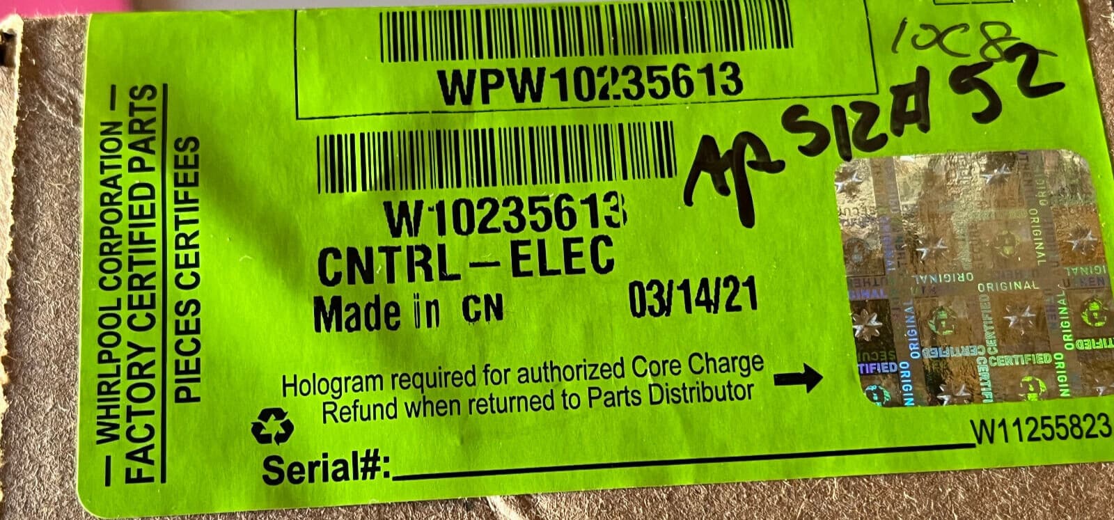 New Genuine Whirlpool Dryer Electronic Control Board WPW10235613 — thumbnail 5