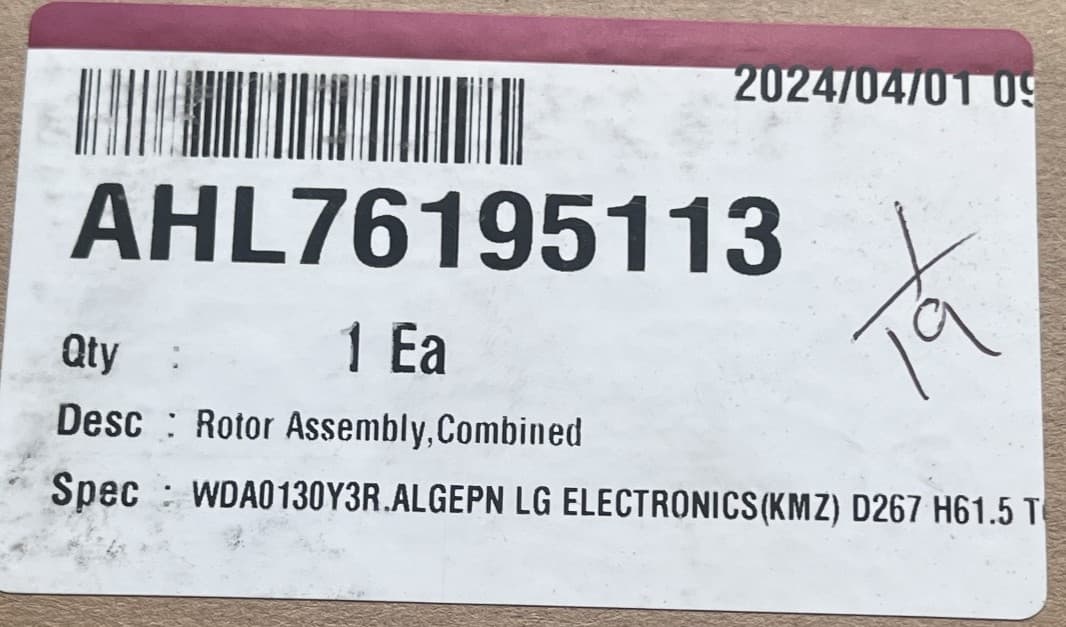New Genuine OEM LG Washer Rotor Assembly Ccombine WT6105CW AHL76195113 — thumbnail 6