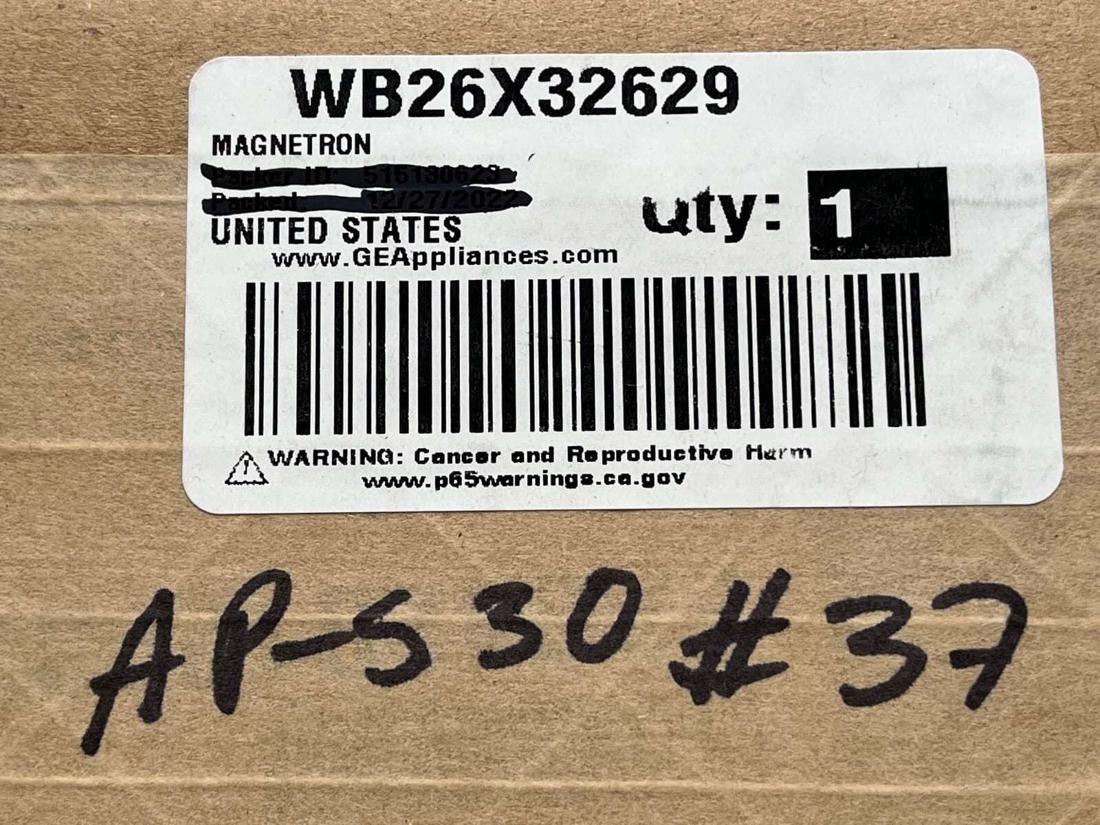 New Genuine GE Microwave Magnetron WB26X32629 — thumbnail 6
