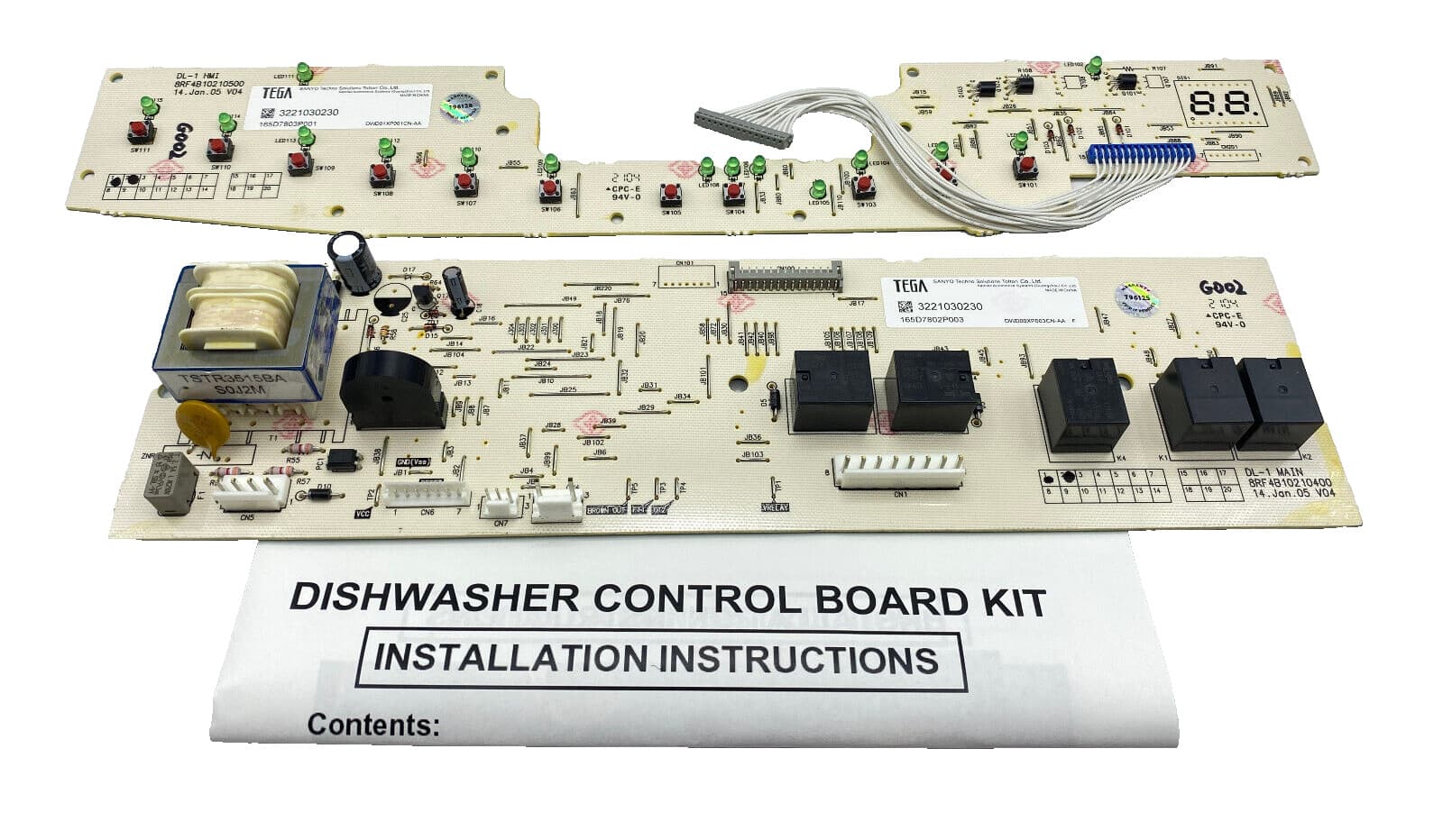 WD21X10247  OEM GE Dishwasher Main & Tactile Board Kit New Genuine