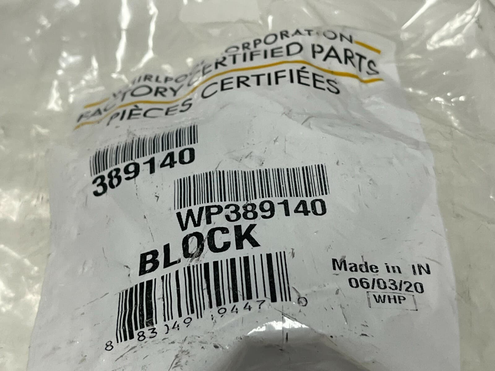NEW Genuine OEM  Whirlpool Washer Drive Block 389140 — thumbnail 12