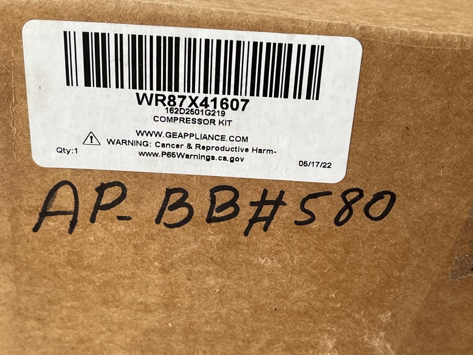 WR87X41607  OEM GE Refrigerator  Compressor Meizhi Kit  EZ80H1Y-U New Genuine — thumbnail 10