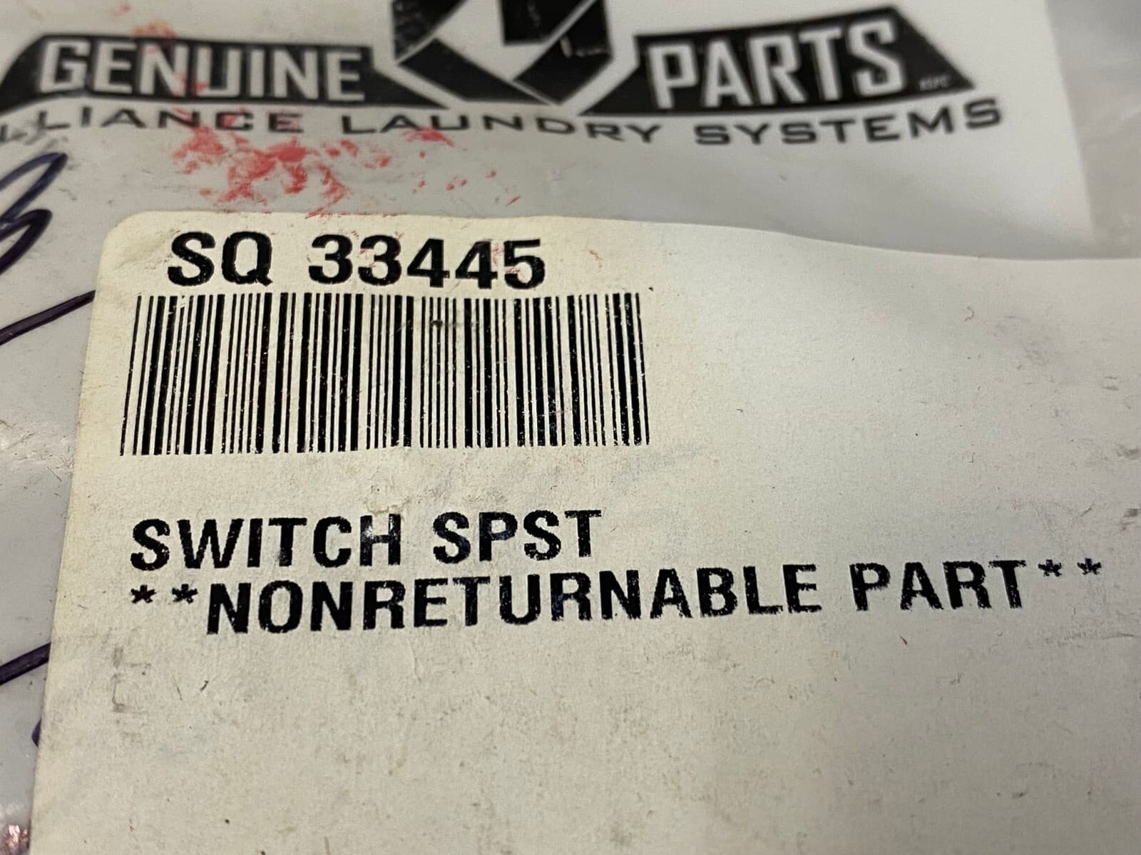 NEW Genuine OEM Speed Queen TL Washer Lid Switch Rear SQ-33445 — thumbnail 2
