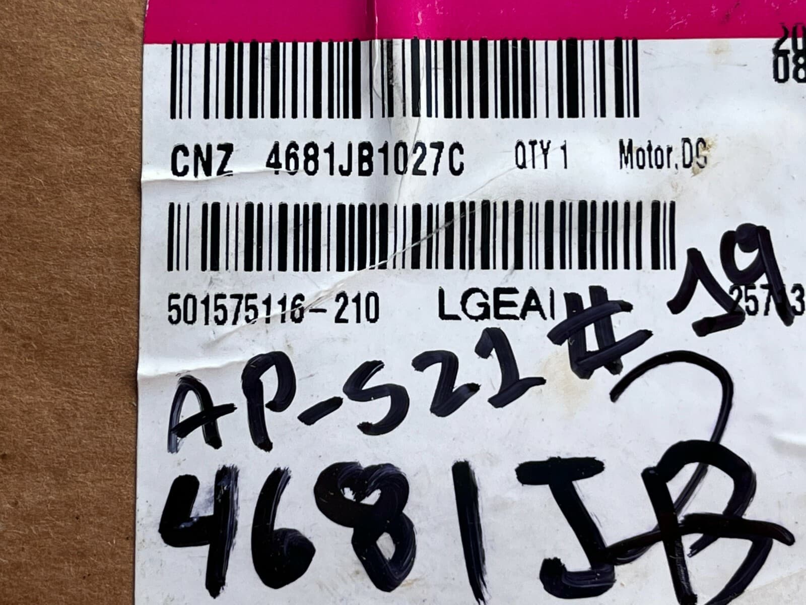 New Genuine LG Refrigerator Fan Motor 4681JB1027C — thumbnail 4