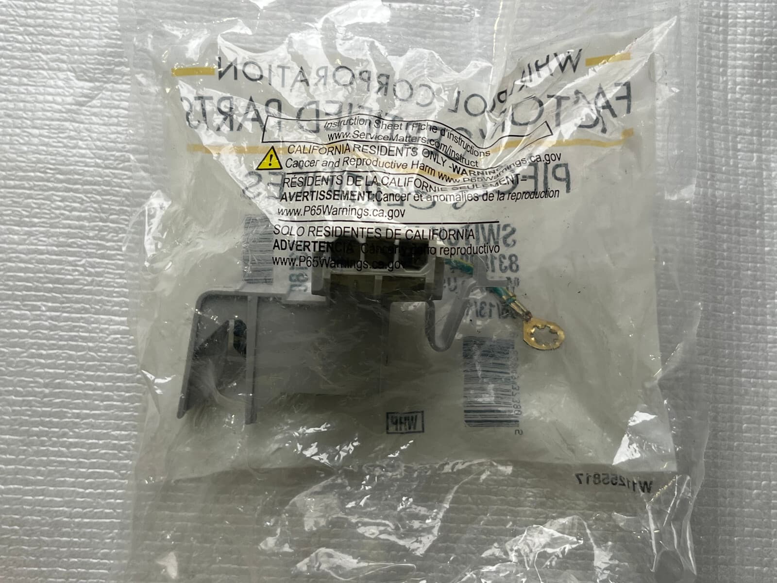 NEW Genuine OEM Whirlpool Washer Lid Switch  WTW5540SQ0	WP8318084 — thumbnail 13