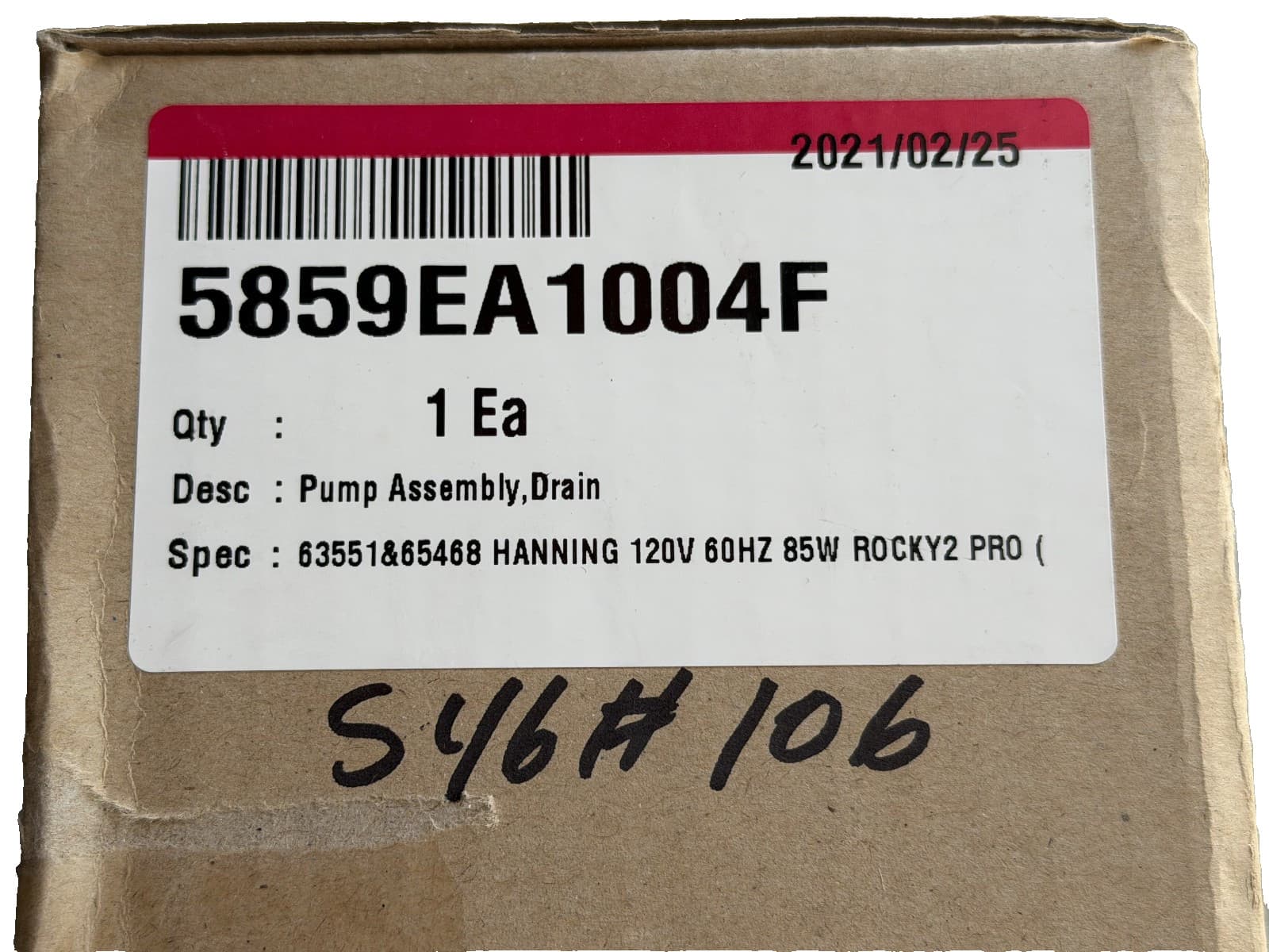 5859EA1004F OEM LG Washer Drain Pump Assembly New Genuine — thumbnail 9