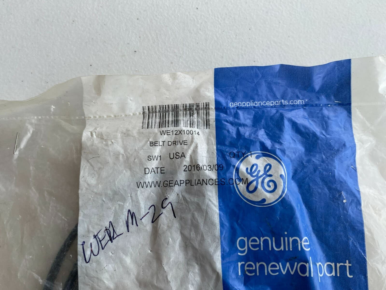 Genuine OEM GE Dryer Drive Belt WE12X10014 — thumbnail 3