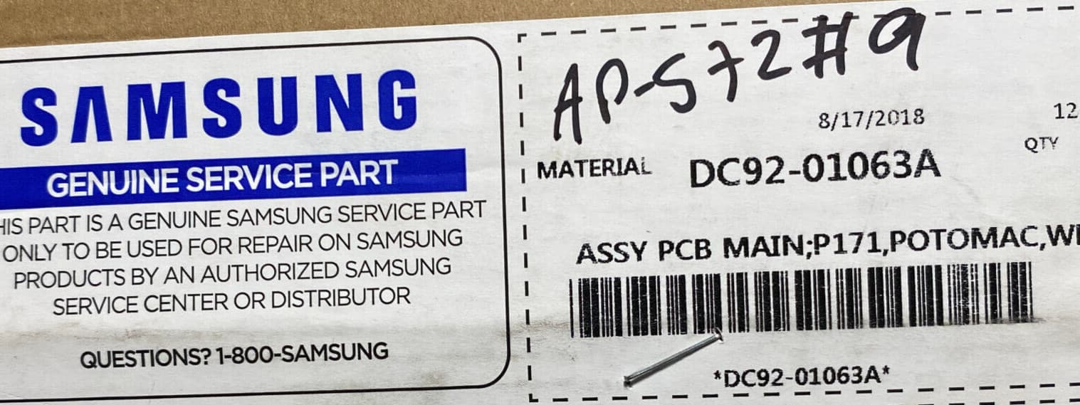 Genuine OEM Samsung Washer Control Board DC92-01063A — thumbnail 5