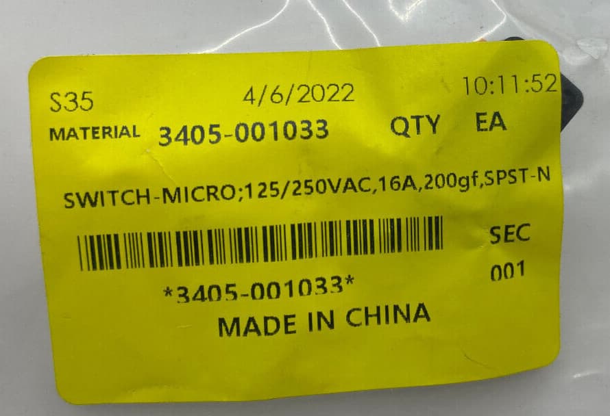 New Genuine OEM Samsung Microwave Door Switch 3405-001033 — thumbnail 2