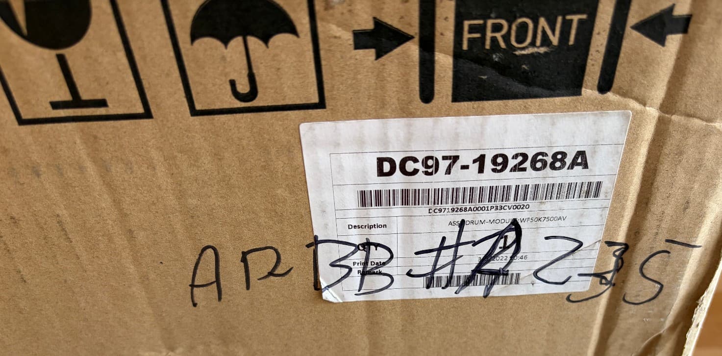 DC97-19268A OEM Samsung  Washer Drum Assembly WF50K7500AV  New Genuine — thumbnail 3