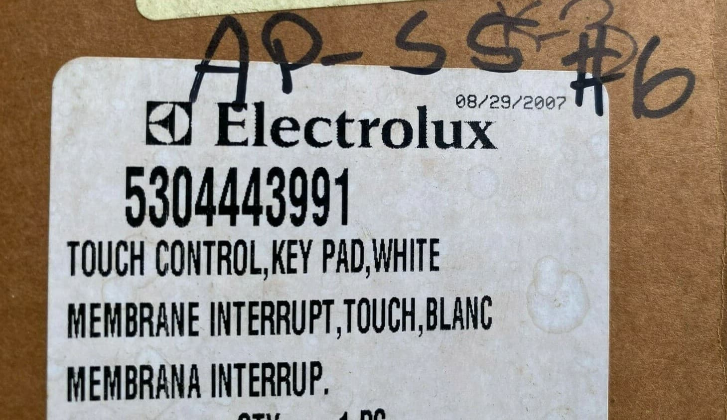 New Genuine OEM Frigidaire Microwave Touch Control Key Pad White 5304443991 — thumbnail 4