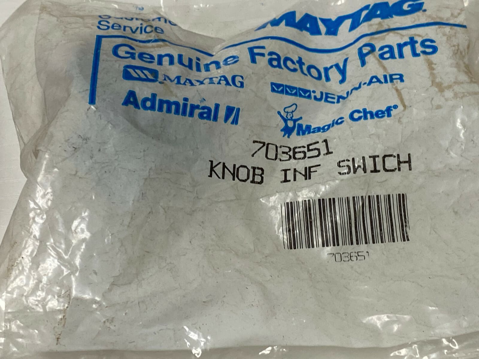 Genuine OEM MAYTAG Knob Switch 703651 — thumbnail 11