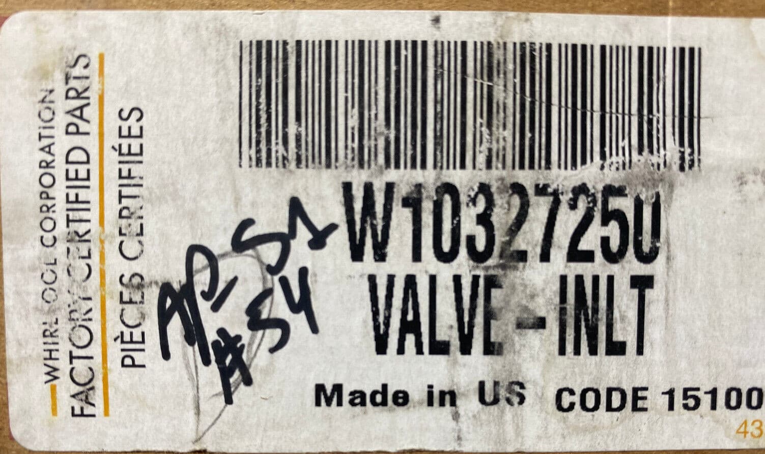 Genuine Whirlpool Dishwasher Water Inlet Valve W10327250 — thumbnail 3