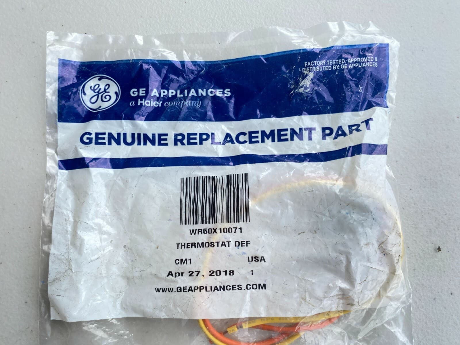 New Genuine GE Defrost Thermostat WR50X10071 — thumbnail 4
