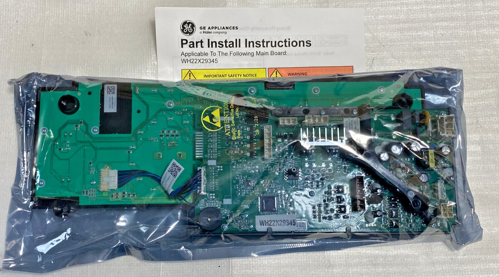 New Genuine OEM GE Washer User Interface Assembly 290D1525G104 WH22X29345 — thumbnail 5