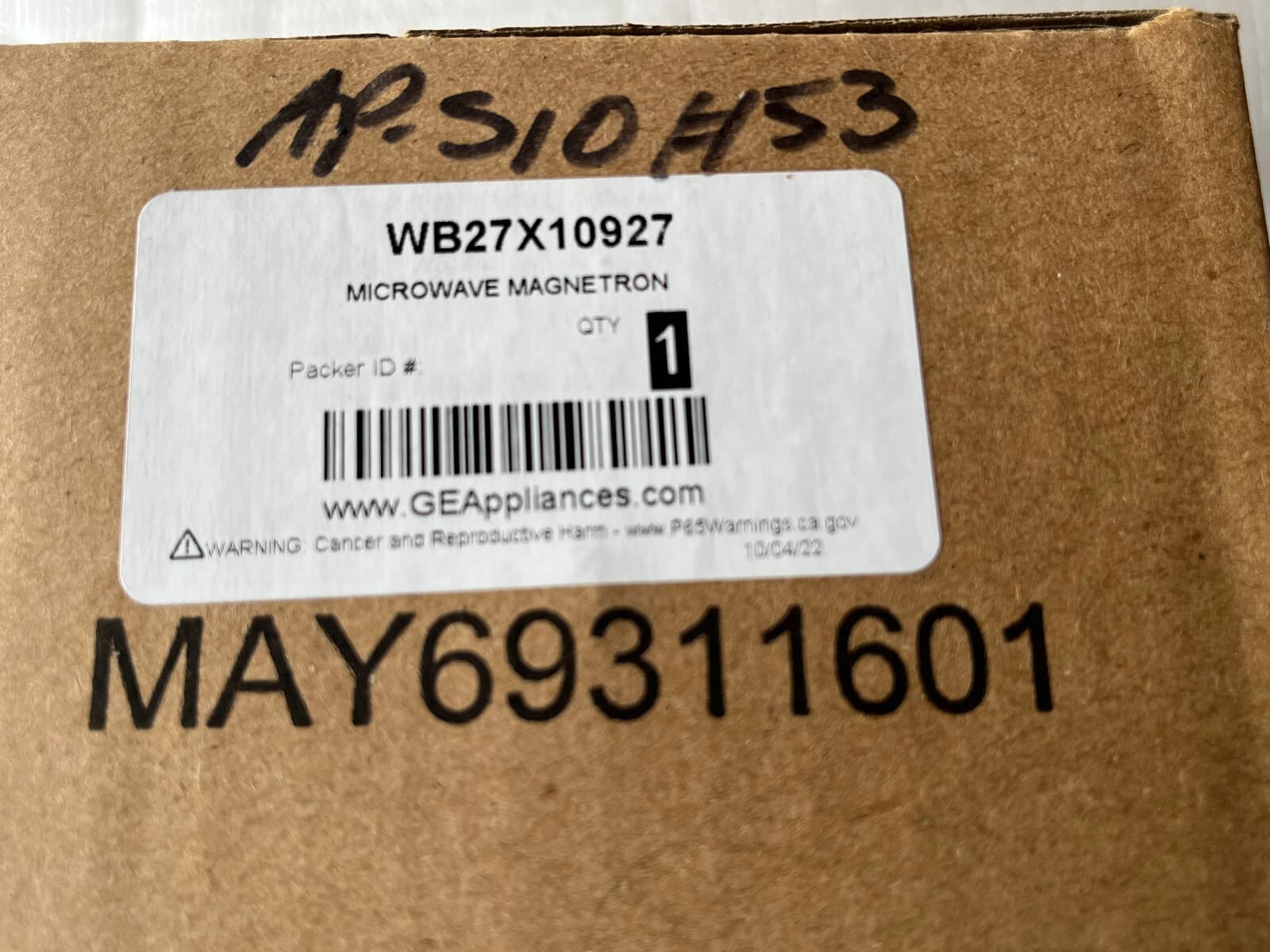New Genuine GE Microwave Magnetron WB27X10927 — thumbnail 14
