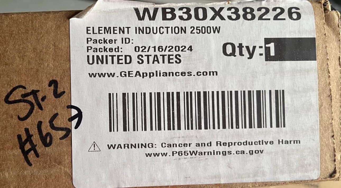 New Genuine OEM GE Induction Heating Element  PHP9030DJ5BB WB30X38226 — thumbnail 2